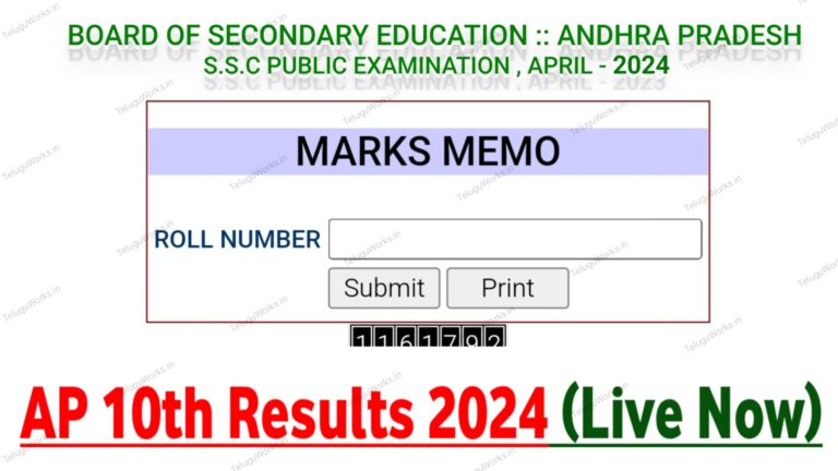 AP 10th Class Exam Results 2024 @results.bse.ap.gov.in